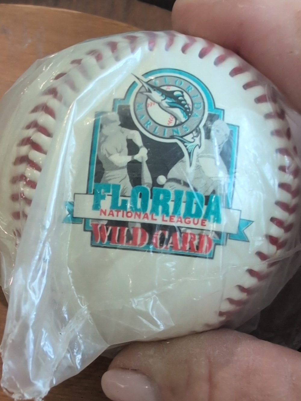 1997 Florida Marlins Playoff Appearance Commemorative Baseball - White